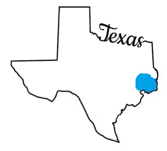 Map of Texas service area